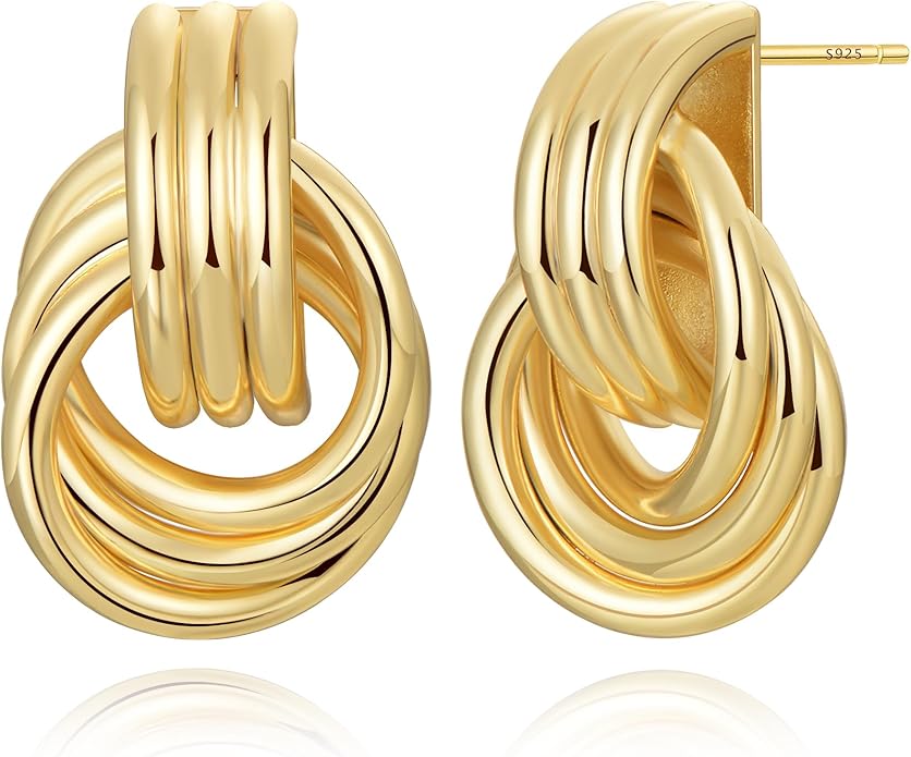 14K Gold Earring Cross Waterdrop Butterfly Heart Knot Earrings for Women Gold Silver Cross Leverback Drop Gold Silver Teardrop Hoop Dangle Earring White Gold Dangle Drop Earring