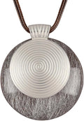 Boho Leather Necklace Women Bohemian Brown Circle Pendant Necklace Choker Long Necklaces for Women Boho Ring Large Pendant