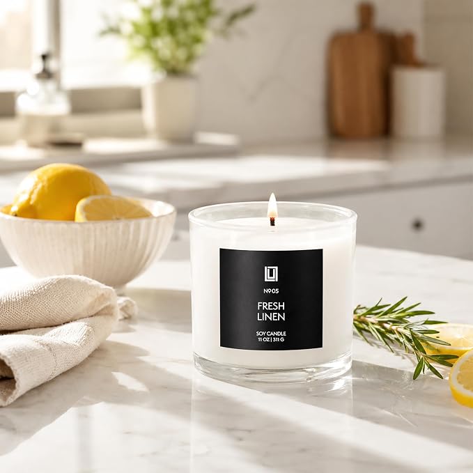 Lulu Candles | Fresh Linen | Luxury Scented Soy Jar Candle | Hand Poured in The - Image 5
