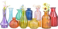 Eleganttime Bud Vases for Flowers, Glass Colored Bud Vase in Bulk Set of 10 by ELEGANTTIME