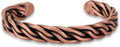 Handmade Elegant Copper Bracelet for Women and Men-Pure Copper Bracelet for Pain Relief and Stress Relief-Adjustable, Thickest, Twisted Copper Wire Bracelet to Fit many Size Wrist(folded)