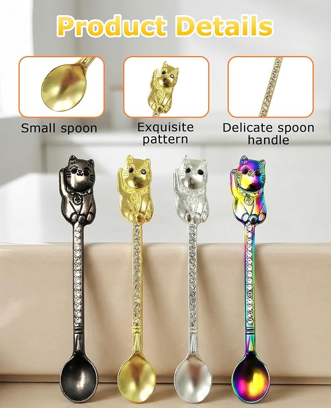 10 Pcs Mini Spoon Keychain, Metal Tiny Shovel Spoons for Home Kitchen Spices, Necklace Charms Pendants Diy Craft Making