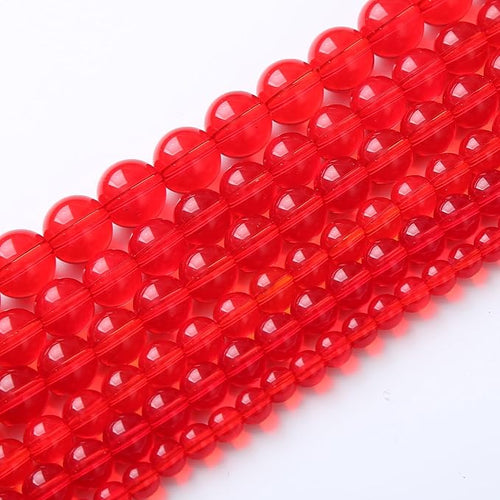 120PCS 6mm Garnet Red Glass Crystal Beads for Jewelry Making Crystal Energy Healing Power Stone Beads 2 Strand 32" DIY Bracelet Necklace Accessories