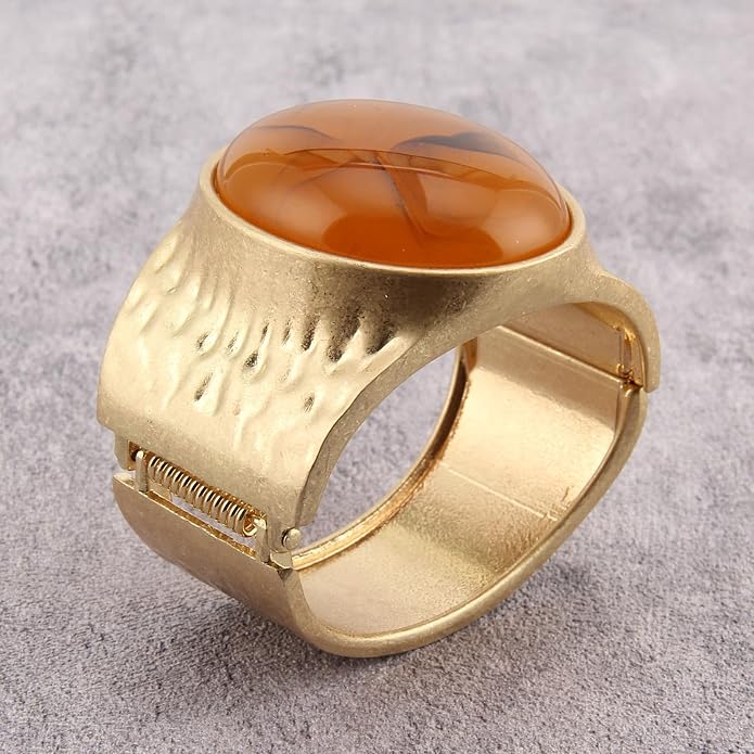 Gold Cuff Bracelet for Women Silver Beaded Bracelets Open Bangle Stackable Stretch Bead Bracelet Boho Jewelry Gifts for Wife Couple