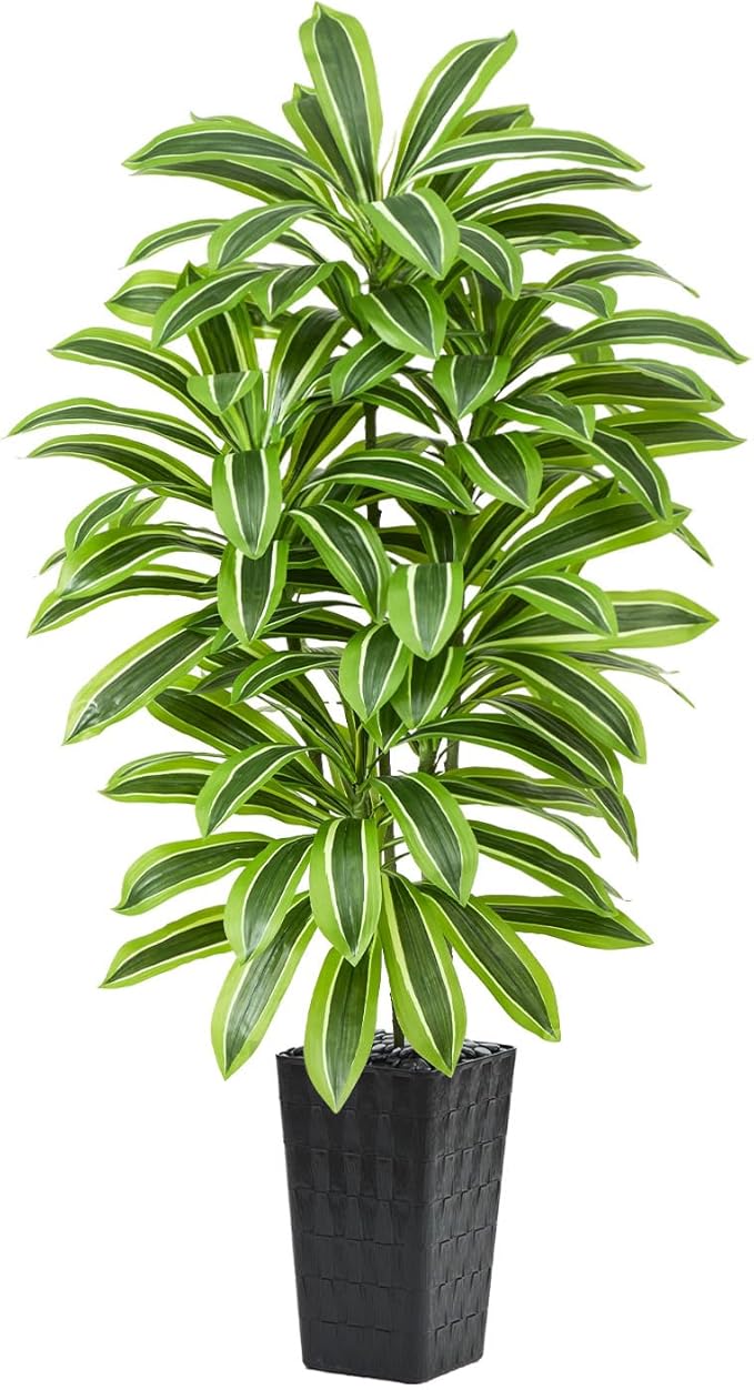 Artificial Yellow Dracaena Tree Indoor, 5FT Tall Fake Floor Plants by TXABL