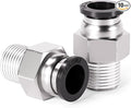 TAILONZ PNEUMATIC Male Straight 1/8 Inch Tube OD x 1/8 Inch NPT Thread Push to by TAILONZPNEUMATIC