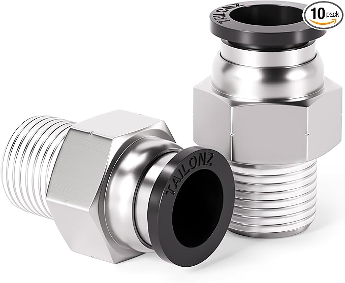 TAILONZ PNEUMATIC Male Straight 1/8 Inch Tube OD x 1/8 Inch NPT Thread Push to by TAILONZPNEUMATIC