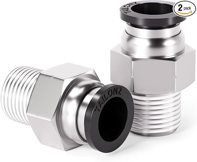 TAILONZ PNEUMATIC Male Straight 1/4 Inch Tube OD x 1/8 Inch NPT Thread Push to by TAILONZPNEUMATIC