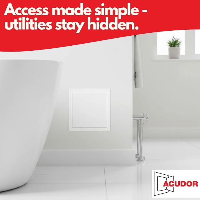 Acudor Hinged Access Panel for Drywall, PA-3000 Plastic 12 x 12 Inch - Image 3