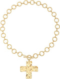 Aobei Pearl 18K Gold Plated Moon Star Lion Evil Eye Love Heart Cross Pendant Necklace Medallion Paperclip Chian Choker Layering Jewery for Women