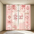 Princess Ballet Pink Floral Bow Window Curtains 2 Panels Set, 52 X 84 Inch by Unknown
