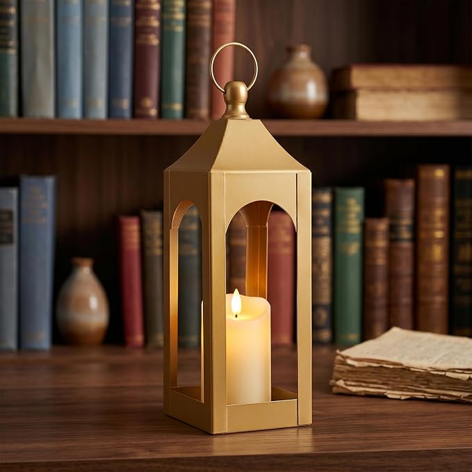 Modern Farmhouse Lantern Decor Metal Decorative Hanging Candle Lanterns | Ideal - Image 5