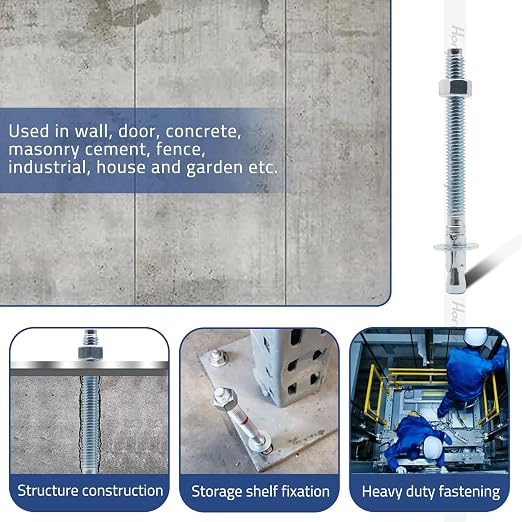 3/8 Concrete Anchors, 3/8 Wedge Anchors Bolts, 4-1/2" L, equipment bases - Image 5