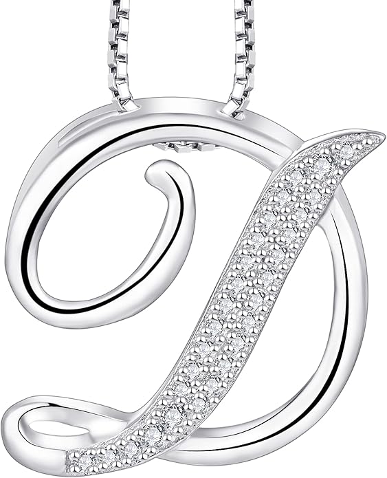 STARCHENIE Initial Necklace for Women 925 Sterling Silver Letter A-Z Pendant 26 Alphabet Jewelry