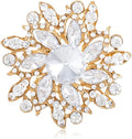 LAXPICOL Vintage Women's Austrian Crystal Elegant Flower Brooch Wedding Broach Pin