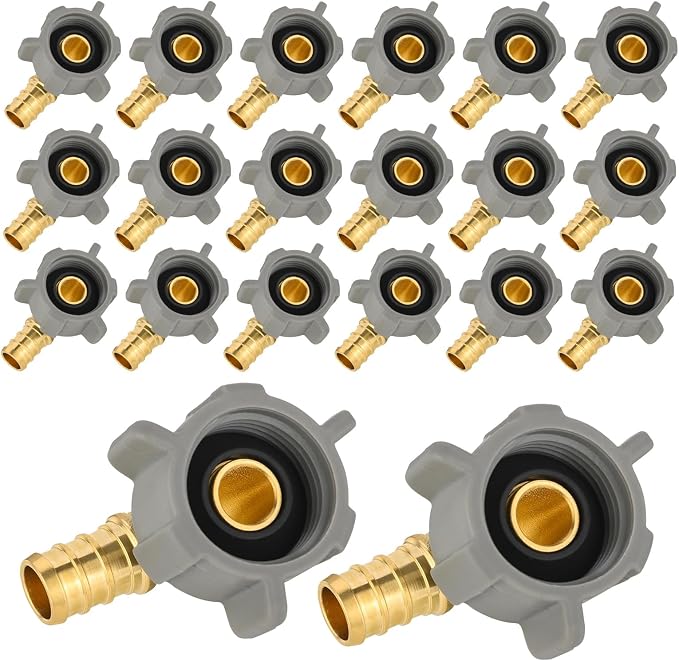 EFIELD 1/2 Inch Pex X 7/8 Inch Toilet Ballcock Swivel Elbow Adapter, Brass by EFIELDPEXTUBING