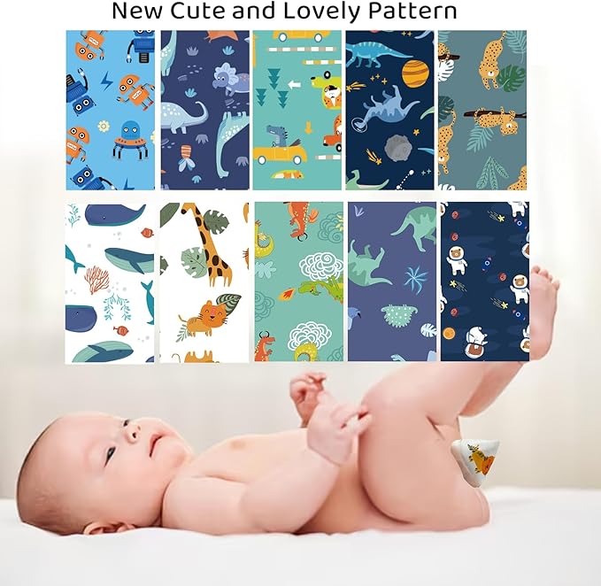 Coral Velvet Pee Covers Baby Boy New Technology Fabric Reusable Pee Cap Diaper Changing Accessory for Boys 10 Packs