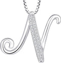 STARCHENIE Initial Necklace for Women 925 Sterling Silver Letter A-Z Pendant 26 Alphabet Jewelry
