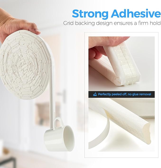 Weather Stripping Door Seal, 3 Rolls x 196 Inch Self-Adhesive Wedge, Fits - Image 4