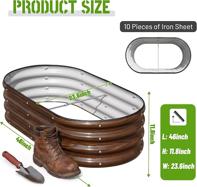 Galvanized Raised Garden Bed Outdoor - Image 3