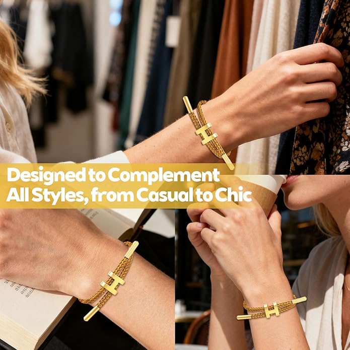 Valentines Day Gifts for Her: Fashion Accessories To My Love Adjustable Gold Rope Bracelets - Anniversary Birthday Gift for Girlfriend Wife Mom - Romantic I Love You Valentines Gift for Women Couple