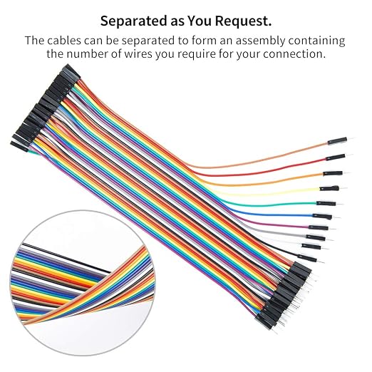 240pcs Dupont Wire Kit, 10cm and 20cm Jumper Cables, 40-Pin M-F/M-M/F-F - Image 5