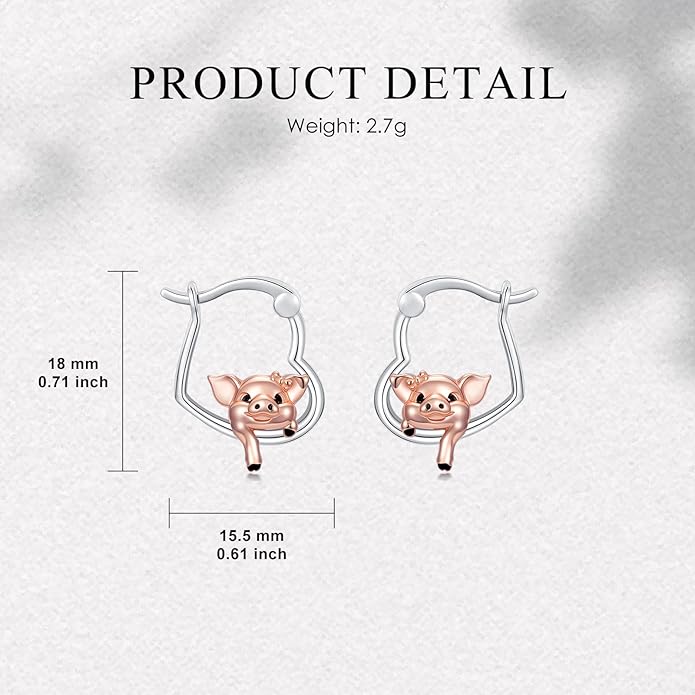 Hypoallergenic Earrings Rabbit Tiger Teddy Koala Puppy Panther Peacock Earrings Sterling Silver Animal Hug Hoop Earrings Jewelry Mothers Day Graduation Birthday Gifts for Women