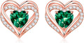 Iefil Valentine Day Gifts for Her - 925 Sterling Silver Heart Stud Earrings Birthday Gifts for Women