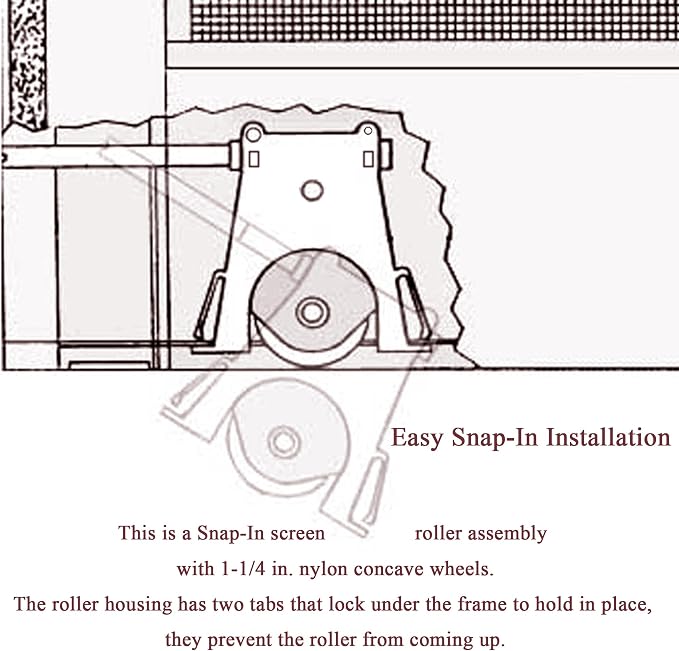 Lower Sliding Screen Door Roller Assembly Fits Andersen Gliding Screens Part - Image 5