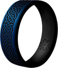 Knot Theory Celtic Butterfly Sailor Infinity Silicone Ring for Men Women - Breathable Dual Layer Comfort Fit 6mm Bandwidth