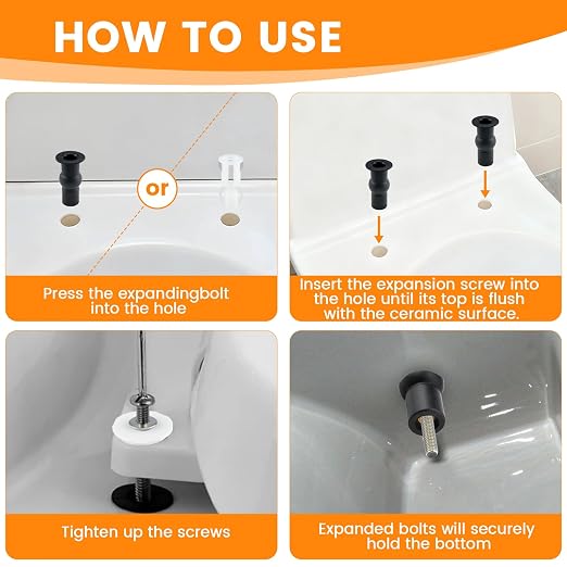 Aifeier ET 6 Pack Toilet Seat Bolts and Nuts Set - Image 6