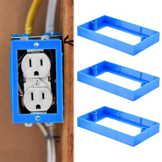 3Pcs 1/2" Single Gang Outlet Box Extenders, Electrical Box Extender Receptacle - Image 8