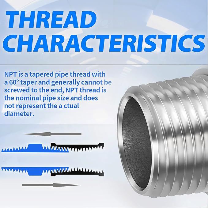 ChillWaves 304 Stainless steel Cast Pipe Fitting, Union，2" NPT Male x 2" NPT - Image 6