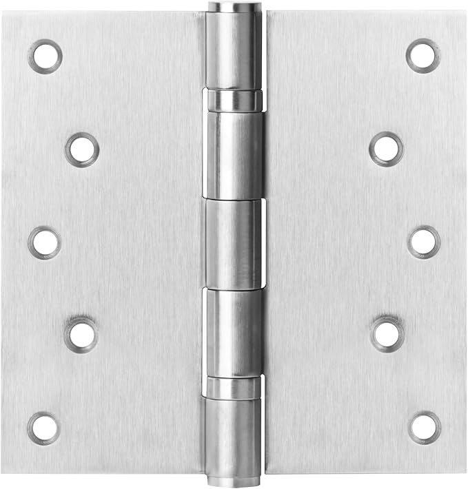 4 Pack 5-1/8" x 5" Square Door Hinges, Stainless Steel Butt Hinges | Load 100 - Image 4