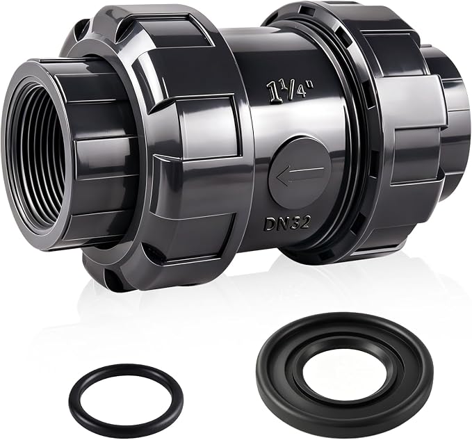 1-1/4inch NPT PVC Check Valve, SCH80 Full Port Water Pump Ball Check Valve | by Boltigen