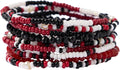 INK + ALLOY Game Day Bracelet Stacks, Beaded Bracelets for Football Gameday Outfits, Handmade Jewelry for College Students, Teachers, Football Moms, Set of 10