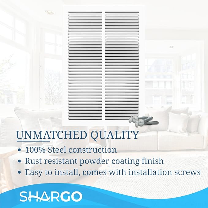 16 x 25 Inch Return Air Vent Cover, Solid Steel HVAC Grille - Image 4