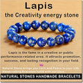 AD Beads Handmade Gemstone Stretch Elastic Bracelet Crystal Healing Reiki Nature's Beauty and Spiritual Essence Unisex