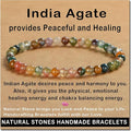 AD Beads Handmade Gemstone Stretch Elastic Bracelet Crystal Healing Reiki Nature's Beauty and Spiritual Essence Unisex