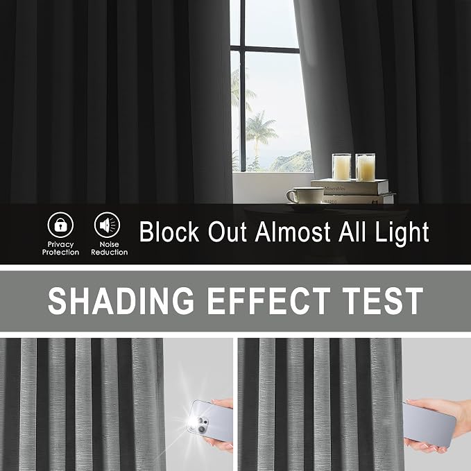 Vision Home Pewter Gray Velvet Pinch Pleated Blackout Curtains 40Wx63L Inch | 2 - Image 4