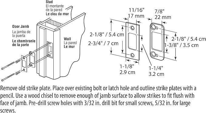 Prime-Line E 2479 Deadbolt Strike, 2 Piece, Single Pack | High Security - Image 3
