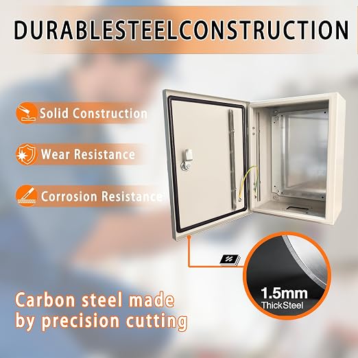 NBCYUNER 20x20x12 Electrical Enclosure Box NEMA 4 Outdoor Enclosure, IP66 - Image 2