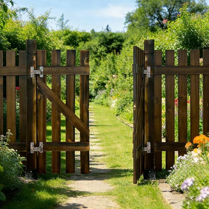 Fence Gate Hinges，Heavy Duty Steel Frame Hinges, 180 Degree Open, Weld onto The - Image 2
