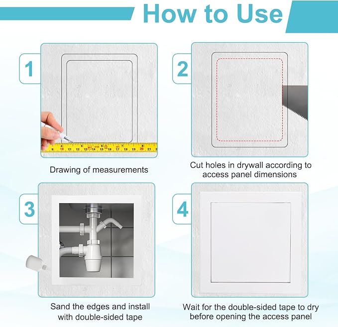 PATIKIL Drywall Access Panel 17x17 Inch, Aluminum Frame Wall Hole Cover - Image 4