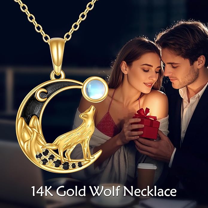 KECHO 14K Gold Animal Pendant Necklace - Dainty Zodiac & Pet Inspired Charm Necklace for Women - 16+1+1"