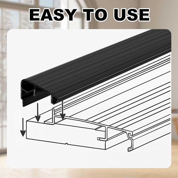 2 Pcs 36" L Fixed Vinyl Sill Threshold Cap 1-5/32 Inches High, Exterior Door - Image 5