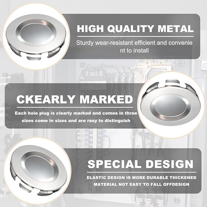 12 Pack 1/2" Knockout Seals, Galvanized Steel Electrical Box Plugs, Zinc-Plated - Image 4
