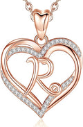 INFUSEU Unique Initial Necklaces for Women Girls Small Heart Letter Jewelry, Meaningful Personalized Gifts