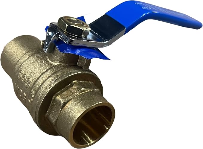 EZ-Fluid 3/4" Sweat Solder C X C Ball Valve Full Port Water Stop Shut Off by EZ-FLUIDPlumbingProducts