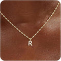 Initial Necklaces for Women,14K Gold Plated Necklaces, A-Z Letter Pendant Charm Necklace Trendy Dainty Hypoallergenic CZ Custom Personalized Name Necklace Gold Jewelry Birthday Christmas Gift for Her